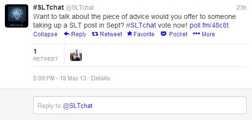 SLTChat - Advice to New Senior Leaders