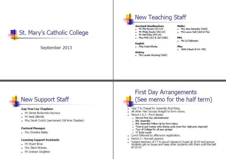 Start of Year - Welcome