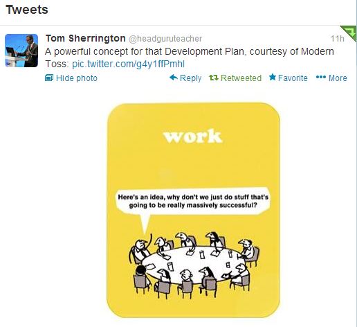 #WhatstheProblem - @headguruteacher - Development tweet