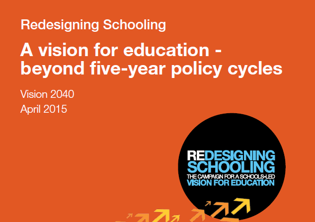 Acknowledgement: SSAT Redesigning Schools - A vision for education beyond five year policy cycles (April 2015)